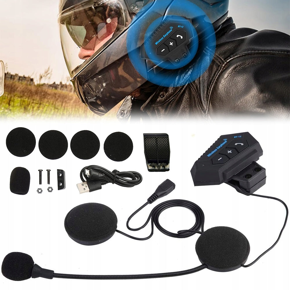 MOTORCYCLE INTERCOM BLUETOOTH UNIVERSAL WITH MICROPHONE SET Manufacturer no brand
