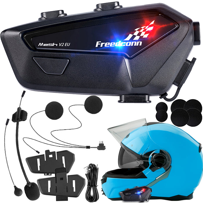 MOTORCYCLE INTERCOM FREEDCONN FX PRO V2 EU for 6 PEOPLE Bluetooth 5.0 x2 Manufacturer's catalog number FX PRO V2 MESH