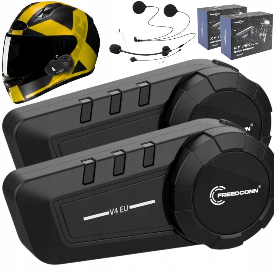 MOTORCYCLE INTERCOM FREEDCONN KY-PRO V4 EU SET FOR 6 INTERCOMS x2