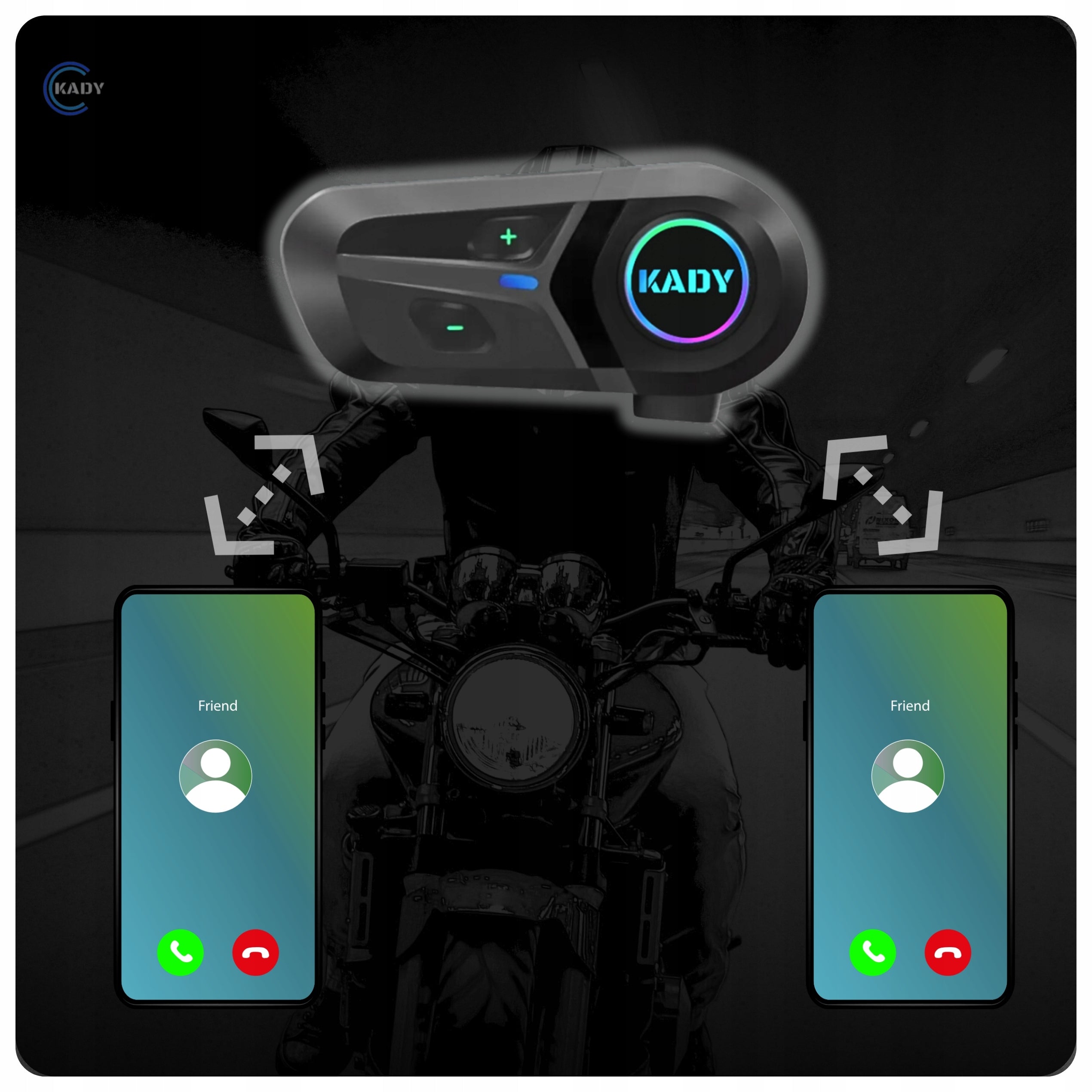 MOTORCYCLE INTERCOM KADY L1 BLUETOOTH 5.3 Polish LEKTOR Manufacturer's catalog number KADYL1