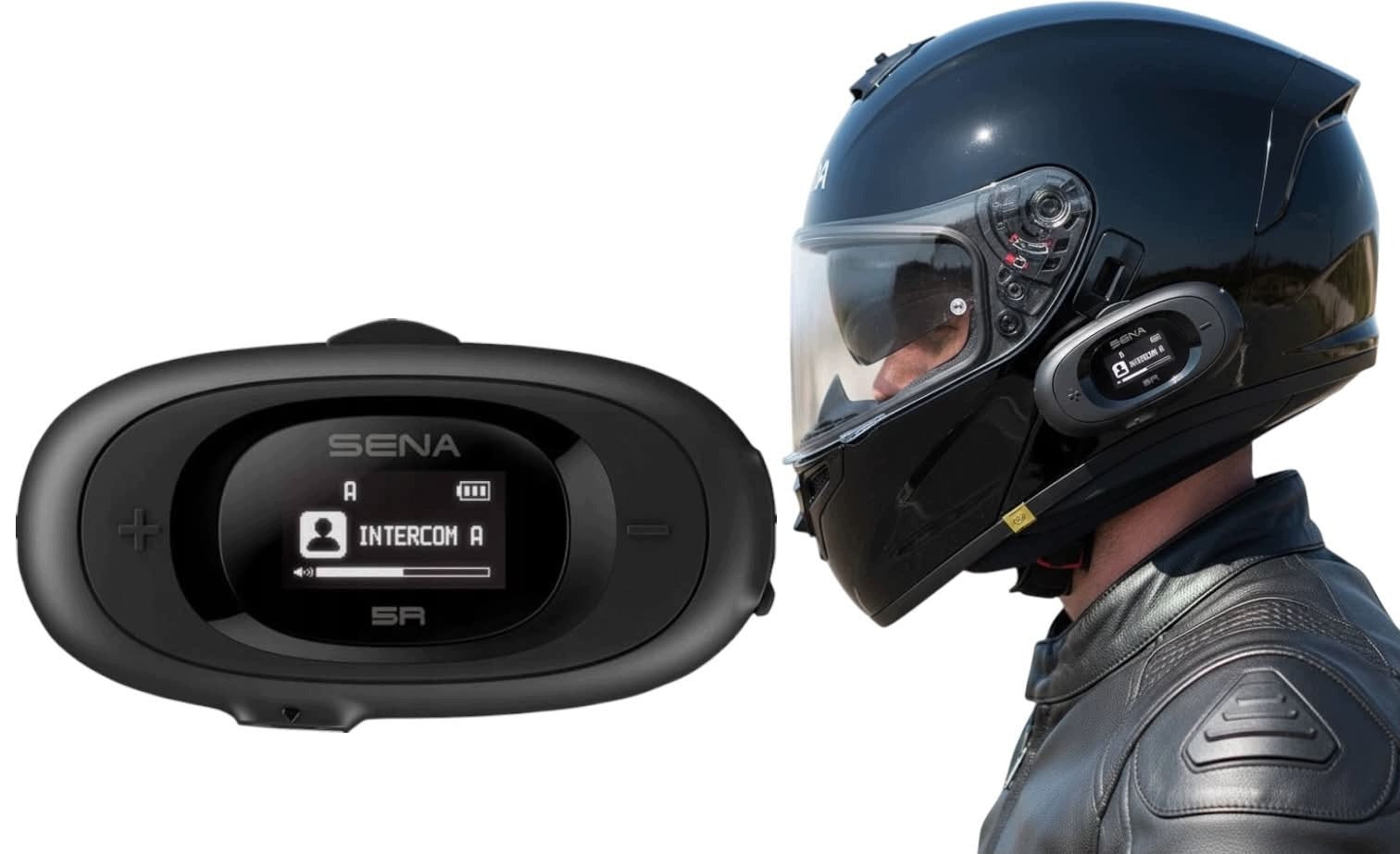 MOTORCYCLE INTERCOM SENA 5R BLUETOOTH FOR 1 HELMET DISPLAY LCD 700M HD Manufacturer's catalog number SENA5R011234