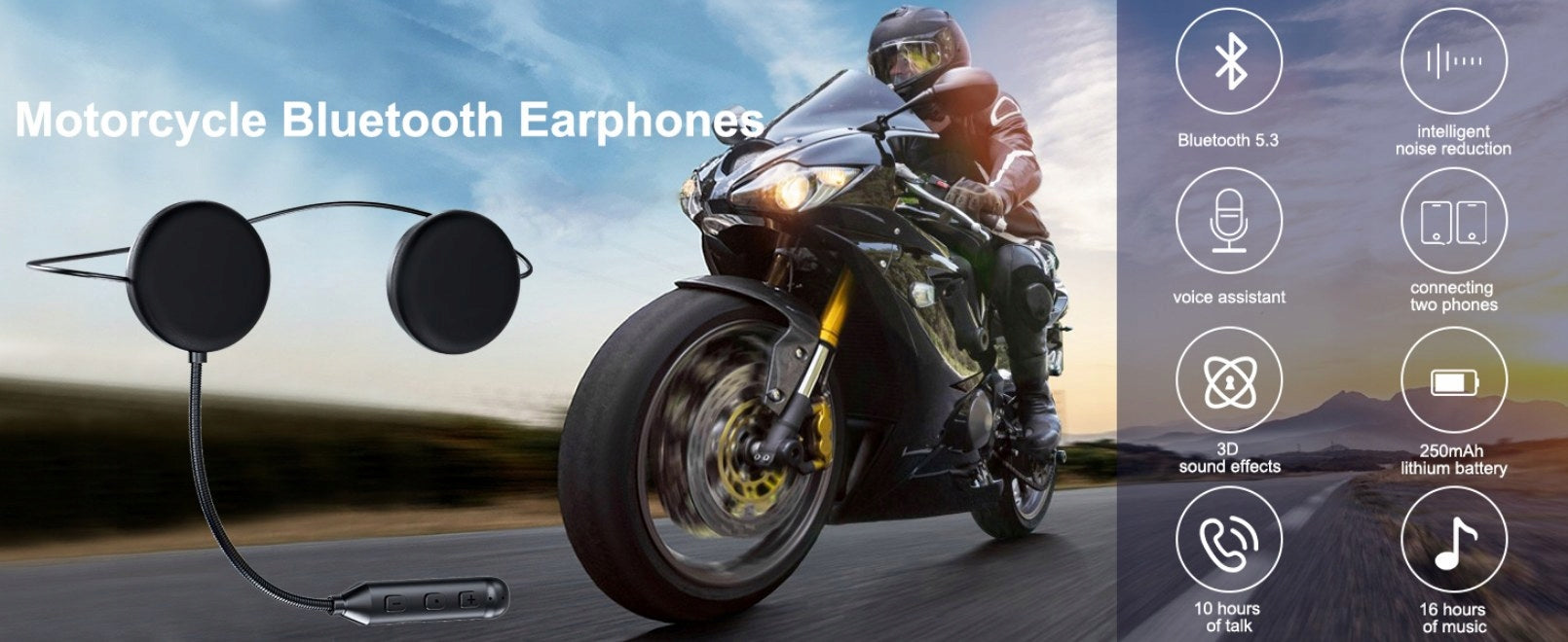 MOTORCYCLE INTERCOM SPEAKERPHONE Connection type Bluetooth