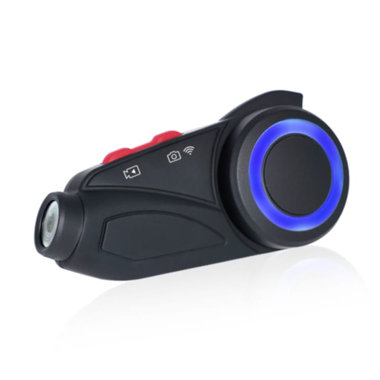 MOTORCYCLE INTERCOM WITH VIDEO RECORDER 2K FULL DUPLEX 6 DRIVERS 1000m