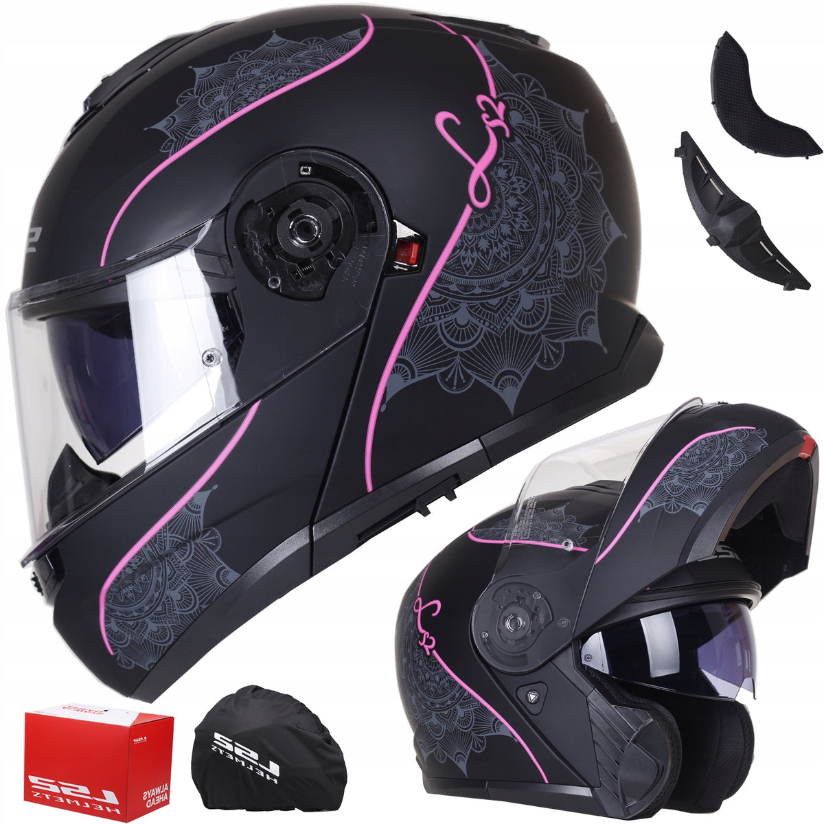 MOTORCYCLE JAW HELMET LS2 FF908 STROBE II Lux Pink r.S Manufacturer's catalog number AK5690821453