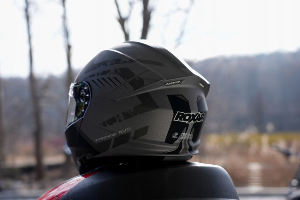 MOTORCYCLE JAW HELMET ROXAR PANAME EVO EDGE DARK GREY MAT size L Manufacturer Roxar