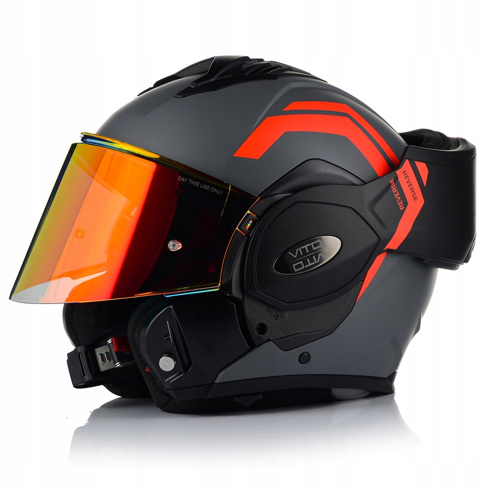 MOTORCYCLE JAW HELMET| VITO REVERSE | PINLOCK + BLEND + 2x GLASS Packaging status original