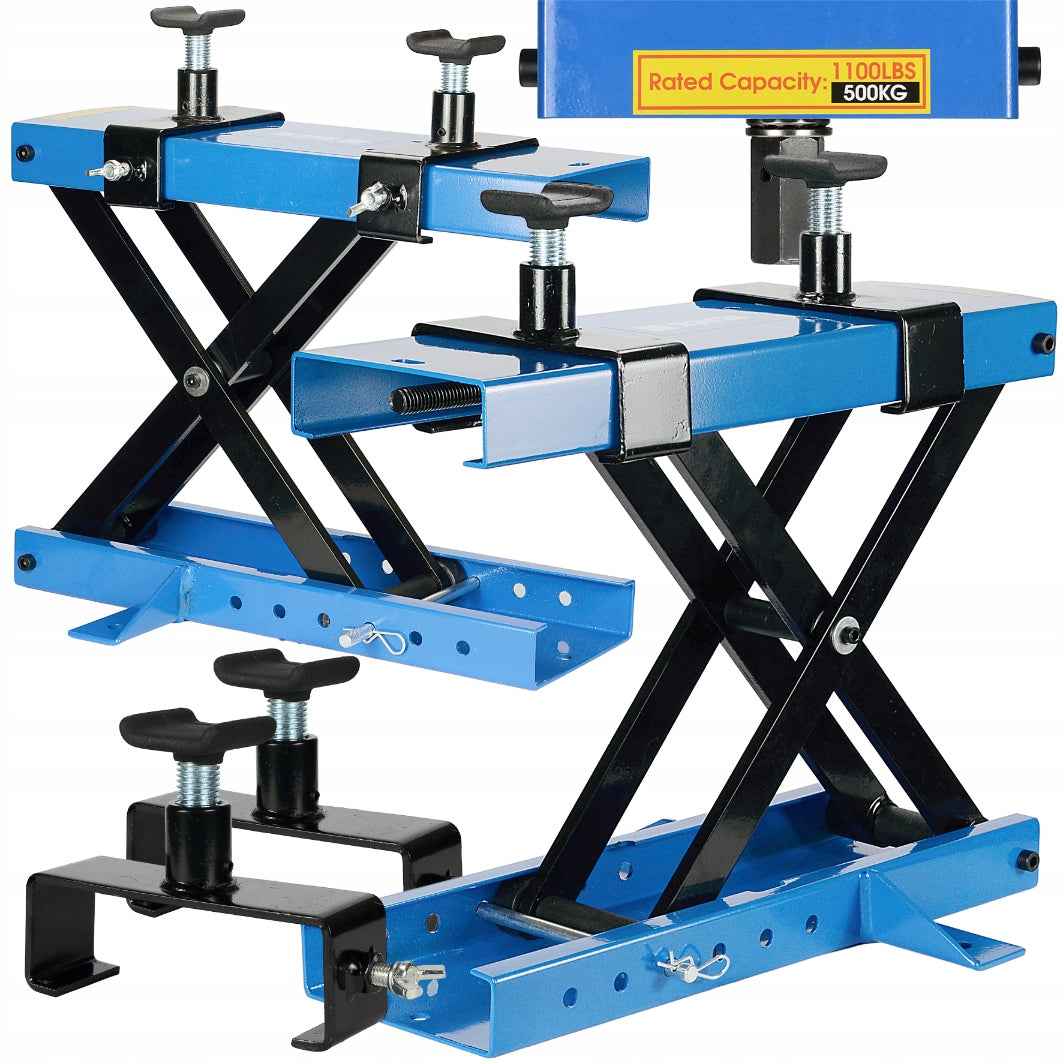 MOTORCYCLE LIFT FOR MECHANICAL MOTOR SCREW 500 KG STAND BLACK