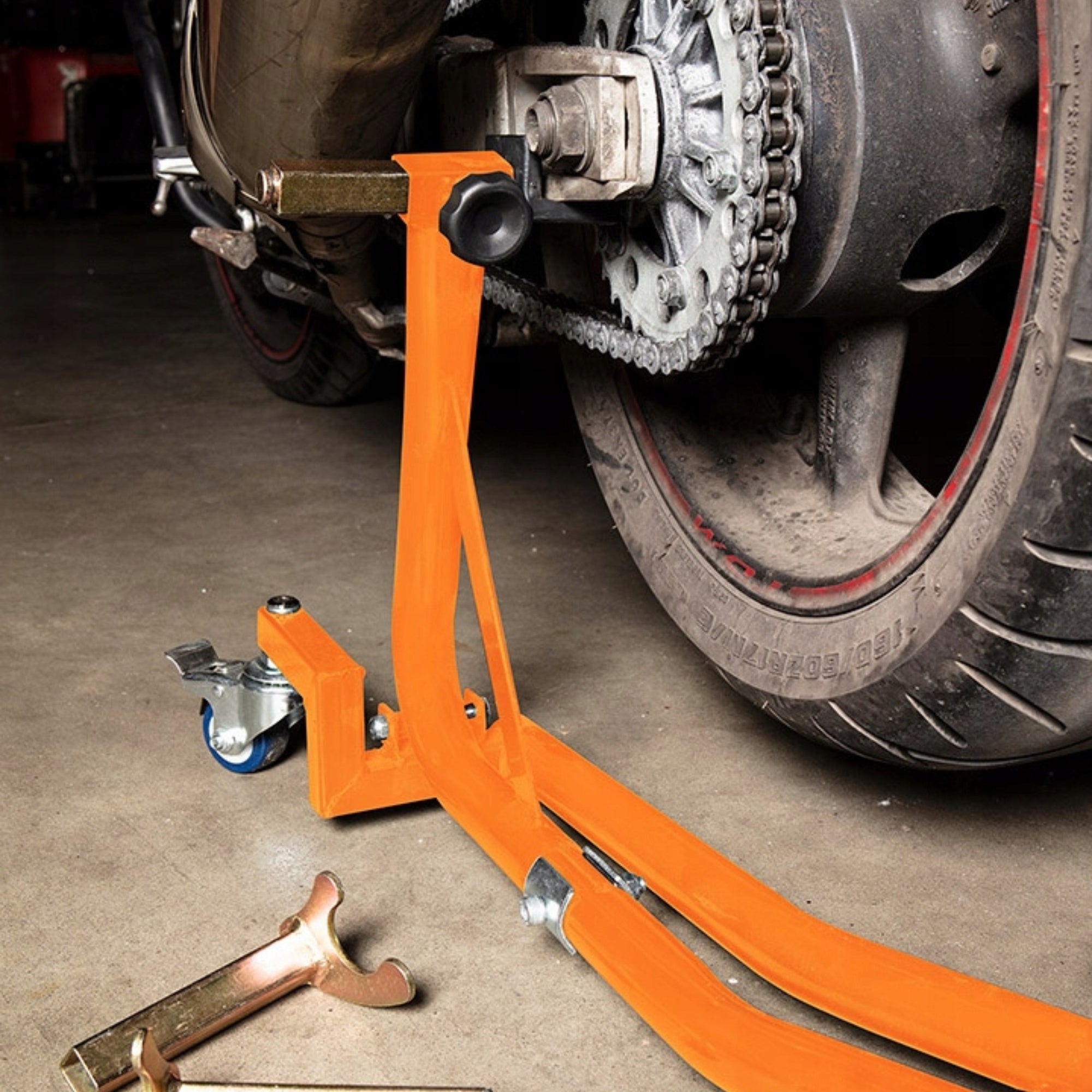 MOTORCYCLE LIFT STAND FOR REAR AND FRONT - UNIVERSAL NEO TOOLS Maximum lifting height 360 mm