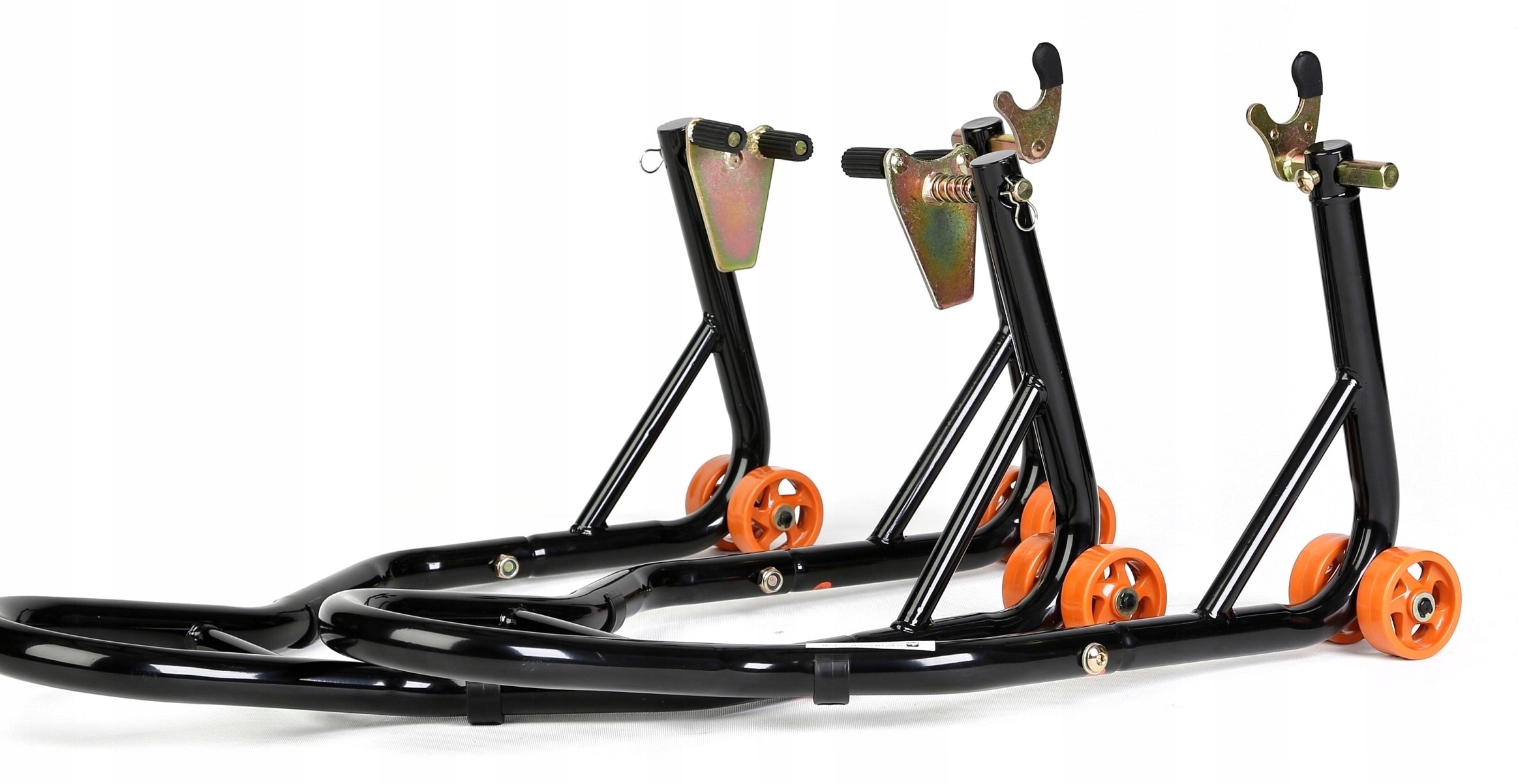 MOTORCYCLE LIFT STAND REAR+FRONT COMBO V SOLID STRONG