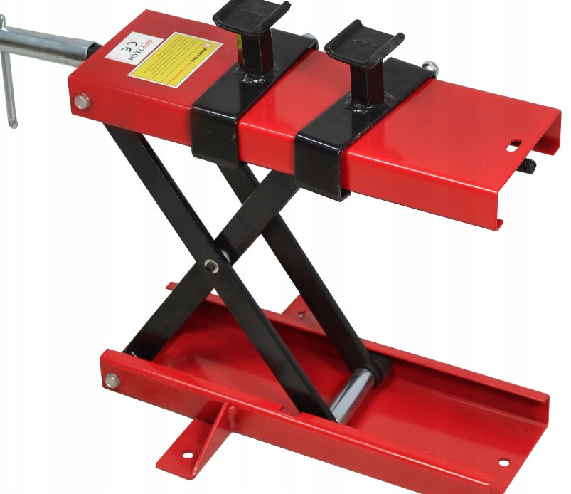 MOTORCYCLE LIFT STAND STRONG 500KG SCISSOR SCREW RUBBER GRIPS