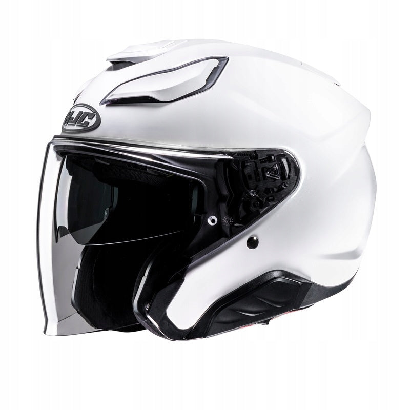 MOTORCYCLE OPEN HELMET JETT HJC F31 SOLID PEARL WHITE
