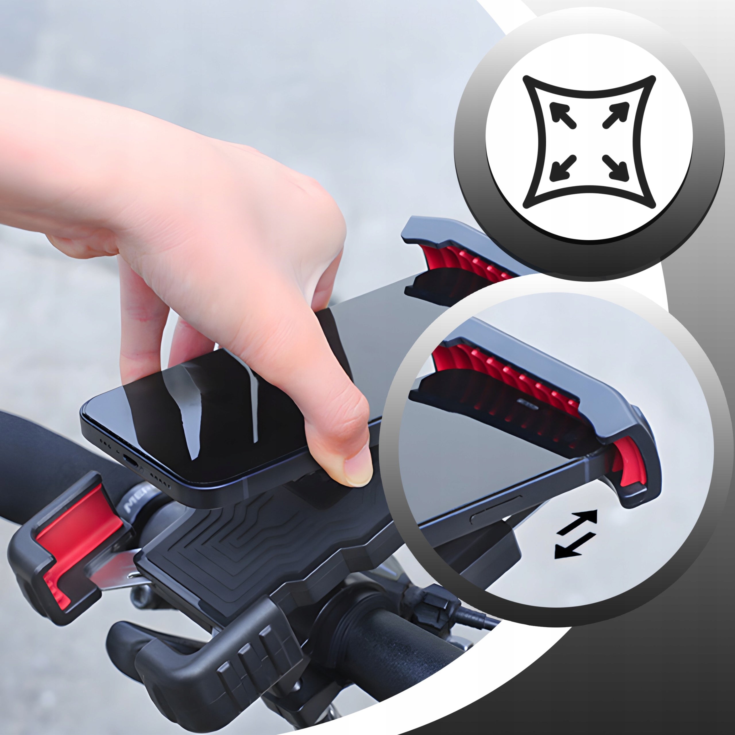 MOTORCYCLE PHONE BIKE HOLDER 360° ANTI-SHOCK STABLE STRONG Model SR253