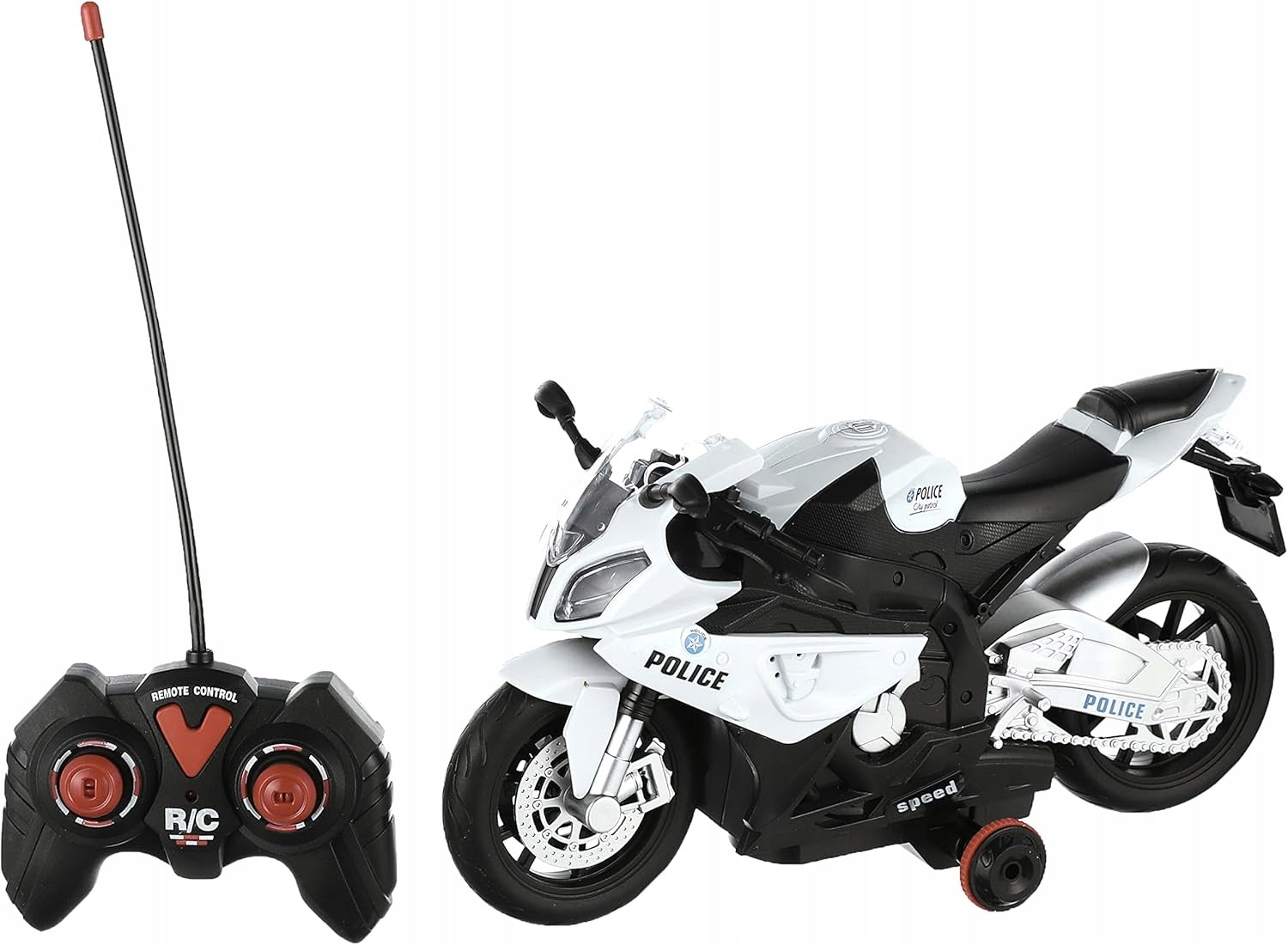 MOTORCYCLE REMOTE CONTROLLED POLICE MOTOR CHASER ON REMOTE CONTROL LIGHT SOUND