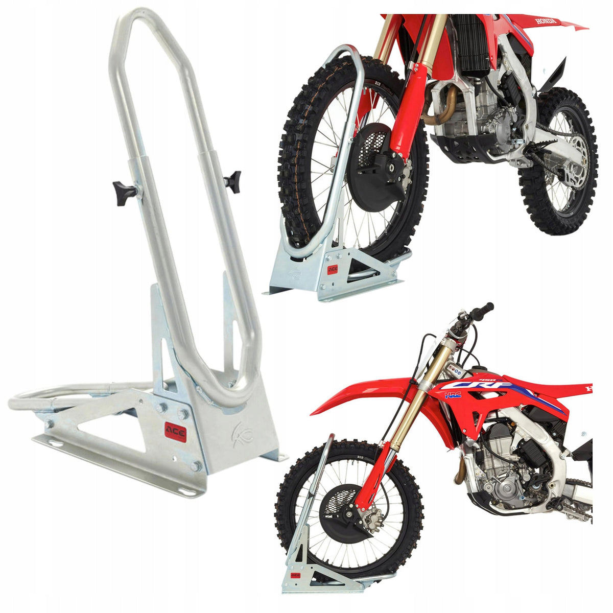 MOTORCYCLE STAND FRONT CROSS FOR TRANSPORT 18-21' 90 / 120 mm ACEBIKES