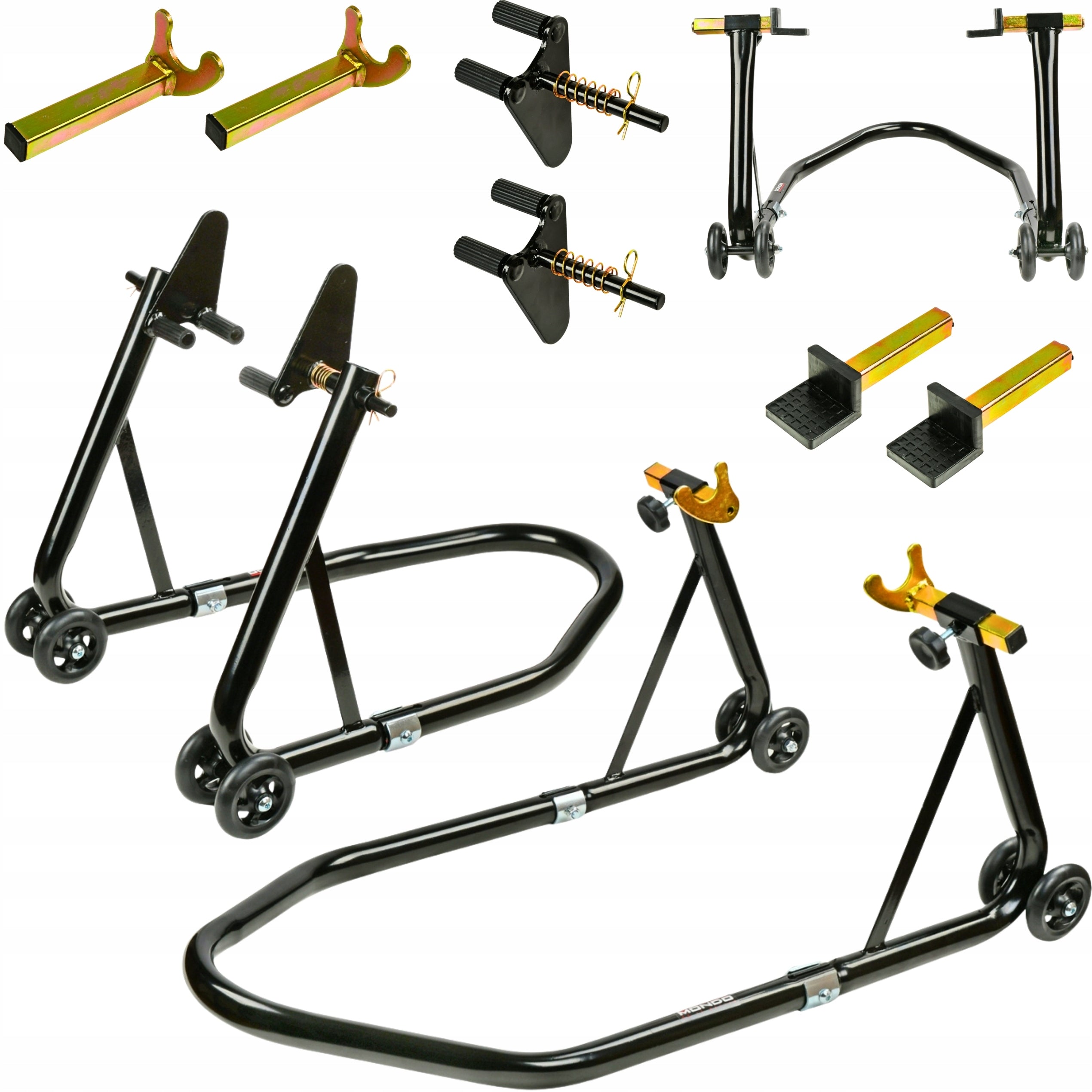 MOTORCYCLE STAND LIFT FOR MOTORCYCLE MOTORBIKE 340KG FRONT REAR COMBO SET