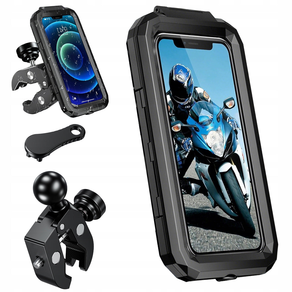 MOTORCYCLE WATERPROOF PHONE HOLDER MOTORCYCLE QUAD SCOOTER BIKE