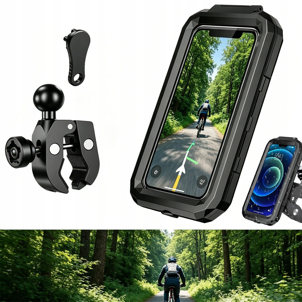 MOTORCYCLE WATERPROOF PHONE HOLDER MOTORCYCLE QUAD SCOOTER BIKE