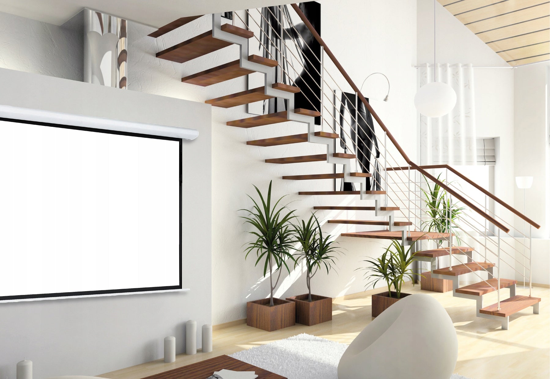 MOTORIZED PROJECTION SCREEN - 16:9 200x112cm - 90" - ORAY WIRED HCM4 Packaging status original