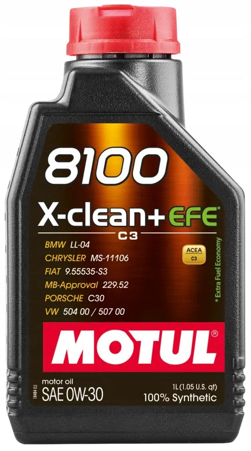 MOTUL 8100 X-CLEAN+ EFE 0W30 - 1L