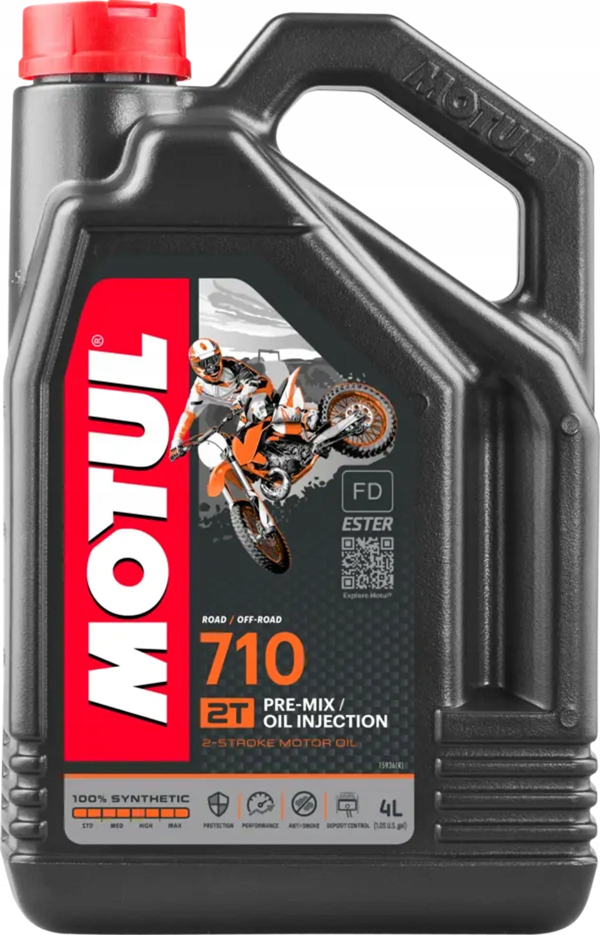 MOTUL OIL 710 4L 2T SYNTHETIC/ MOTORCYCLES Packaging volume 4 l