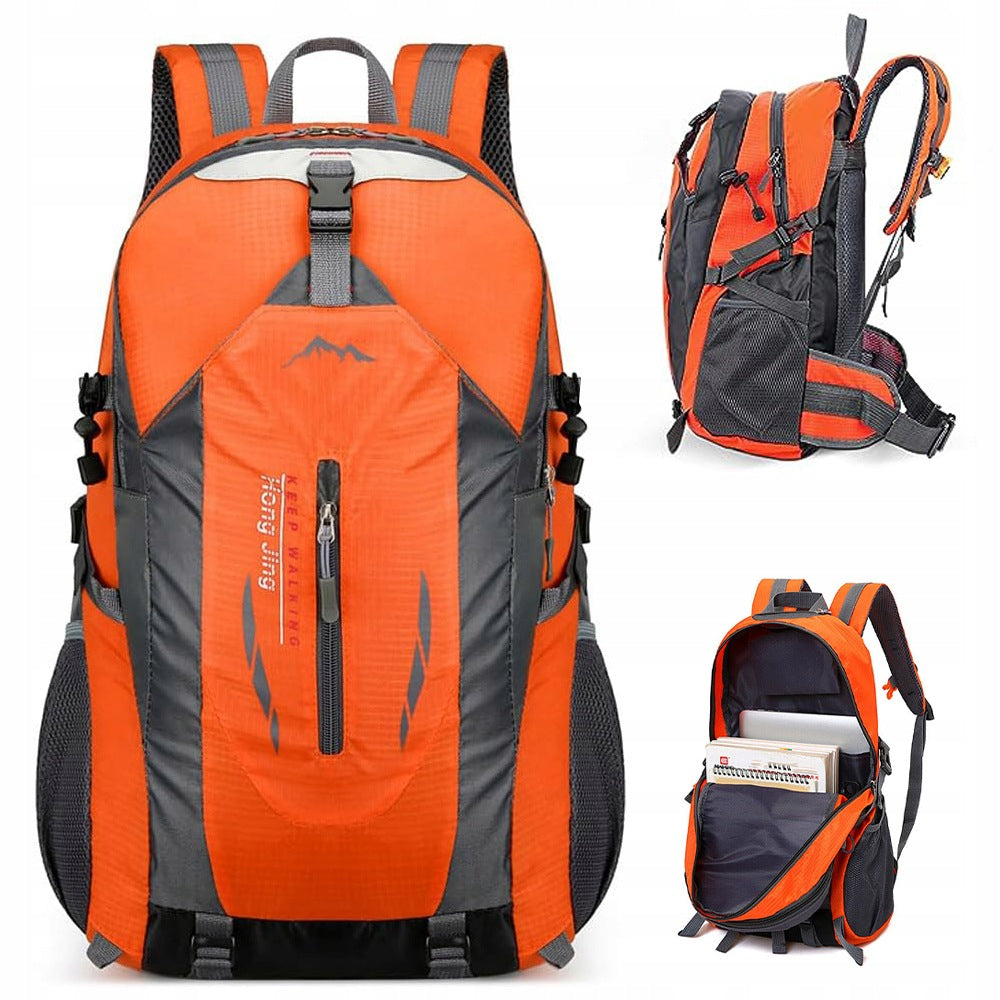 MOUNTAIN BACKPACK 40L LARGE ROOMY EXPEDITION TRAVEL ORANGE