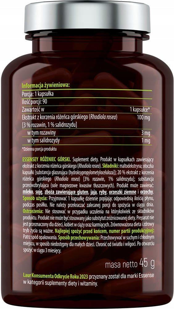 MOUNTAIN ROSARY Mind Cognitive Functions Root Extract RHODIOLA ROSEA Packaging status original