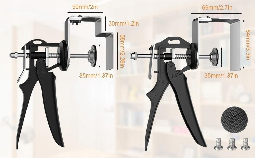 MOUNTING CLAMP FOR FRONT DRAWER CABINETS Kind locking pliers