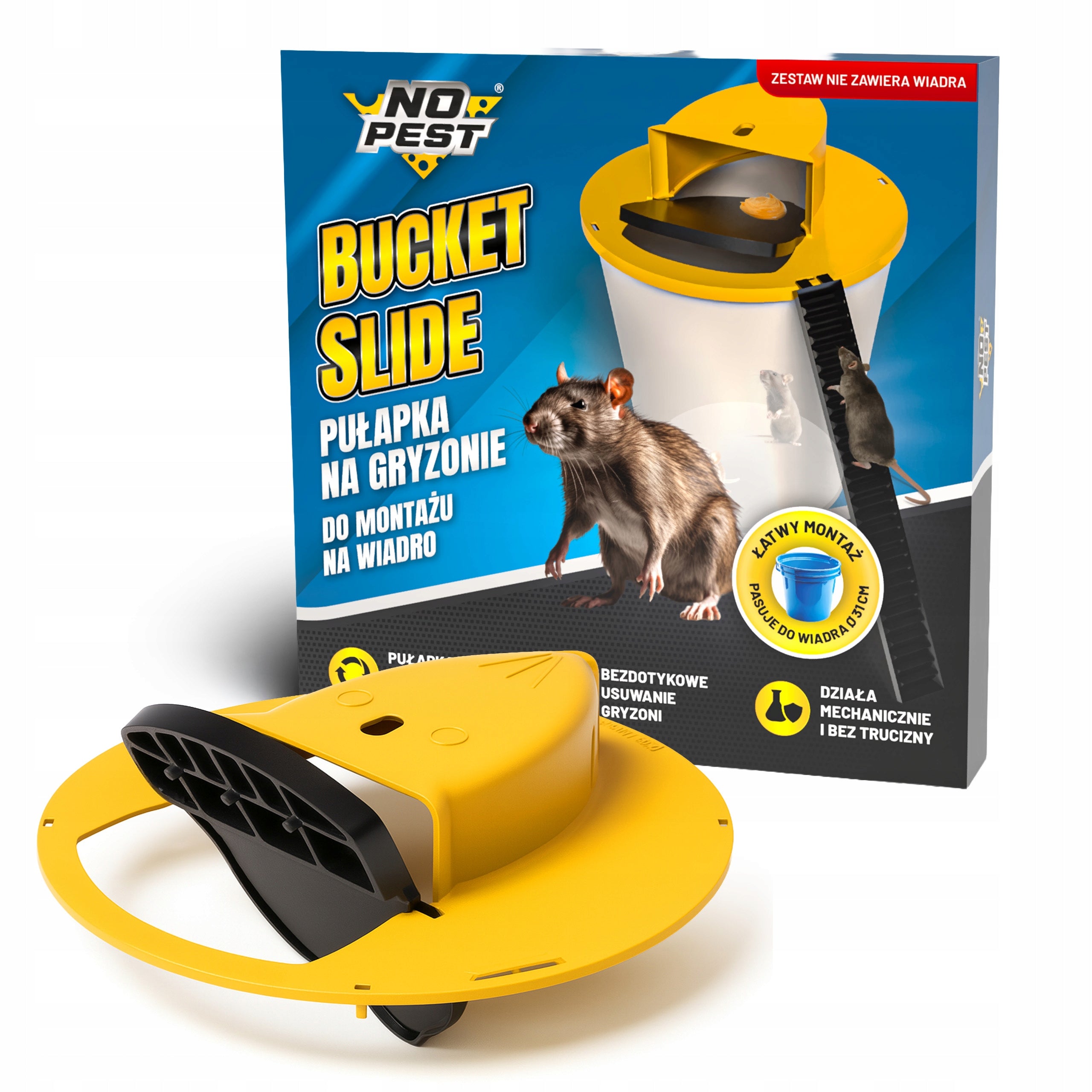 MOUSE AND RAT TRAP LIVETRAP ON BUCKET FOR CATCHING RAT MICE Packaging status original