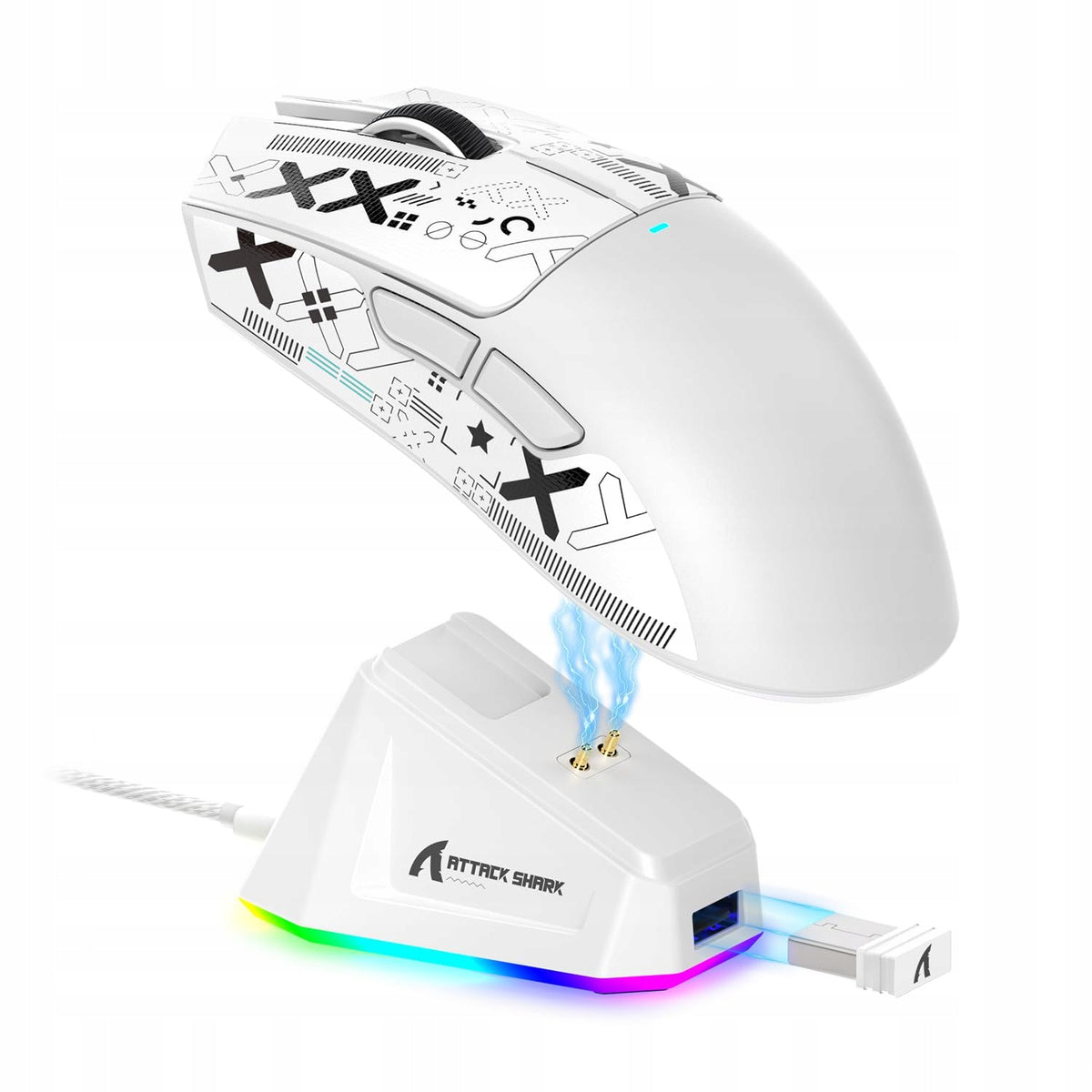 MOUSE ATTACK SHARK X11 BLUETOOTH/2.4G/WIRE RGB WITH MAGNETIC CHARGER Packaging status original