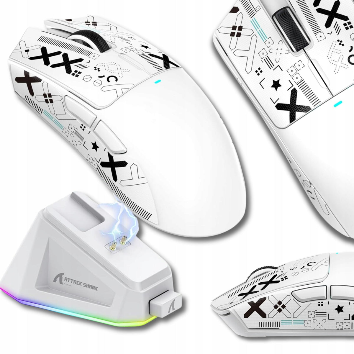 MOUSE ATTACK SHARK X11 BLUETOOTH/2.4G/WIRE RGB WITH MAGNETIC CHARGER