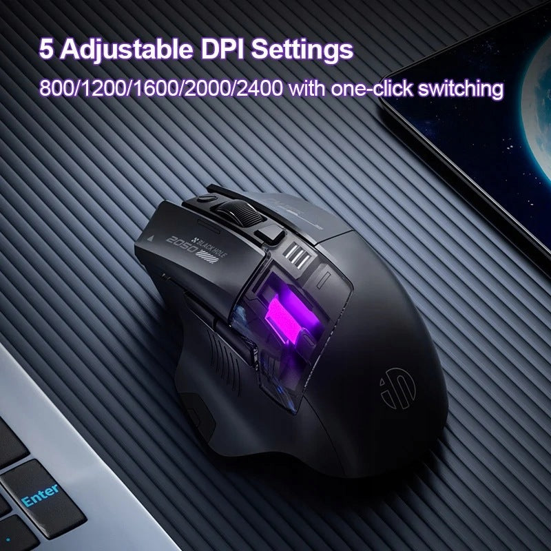 MOUSE INPHIC A9 EXPLORER BLACK WIRELESS BT 2.4G Manufacturer Inphic
