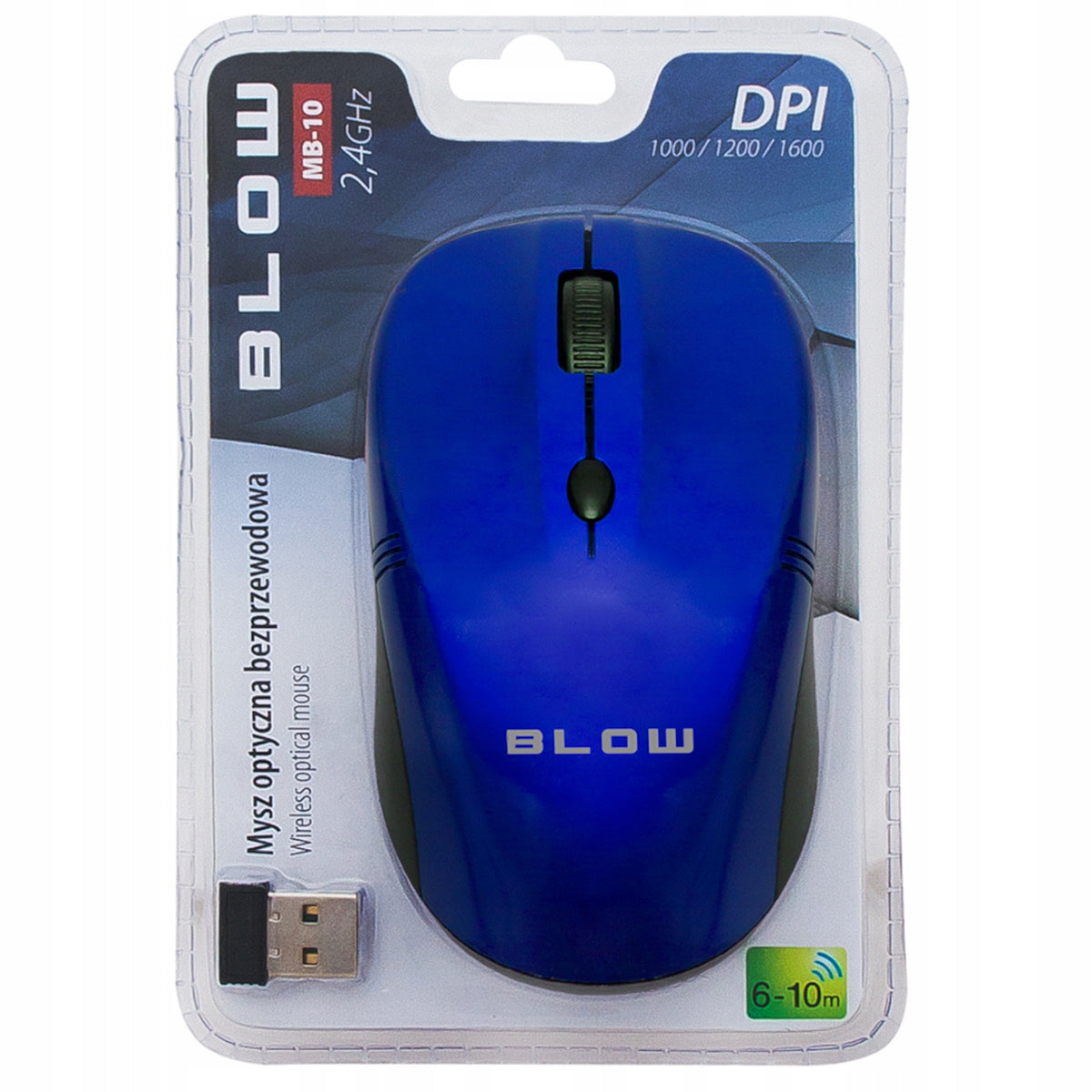 MOUSE OPTICAL MOUSE WIRELESS BLUE ERGONOMIC QUIET CLICK 2.4GHz Manufacturer code 84-004#