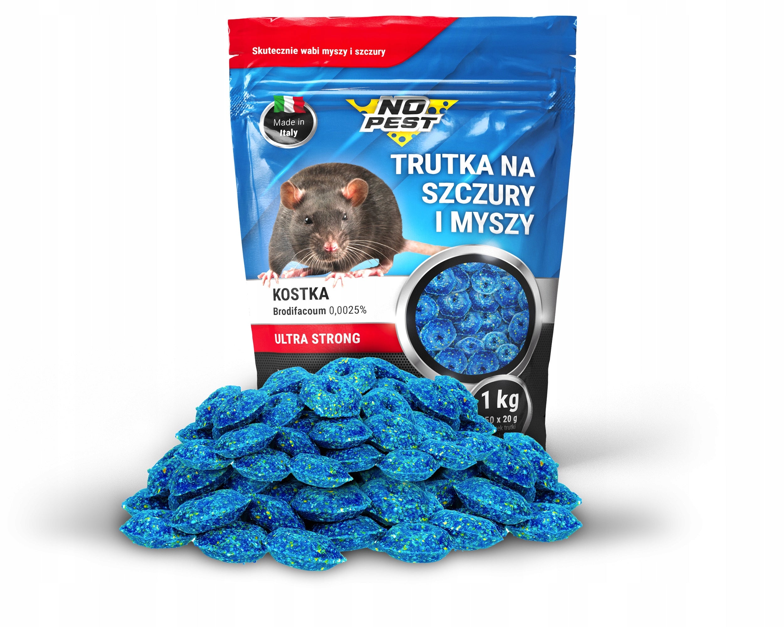 MOUSE RAT POISON NO PEST BRODIFACOUM RODENTICIDE 1KG CUBE Packaging status original