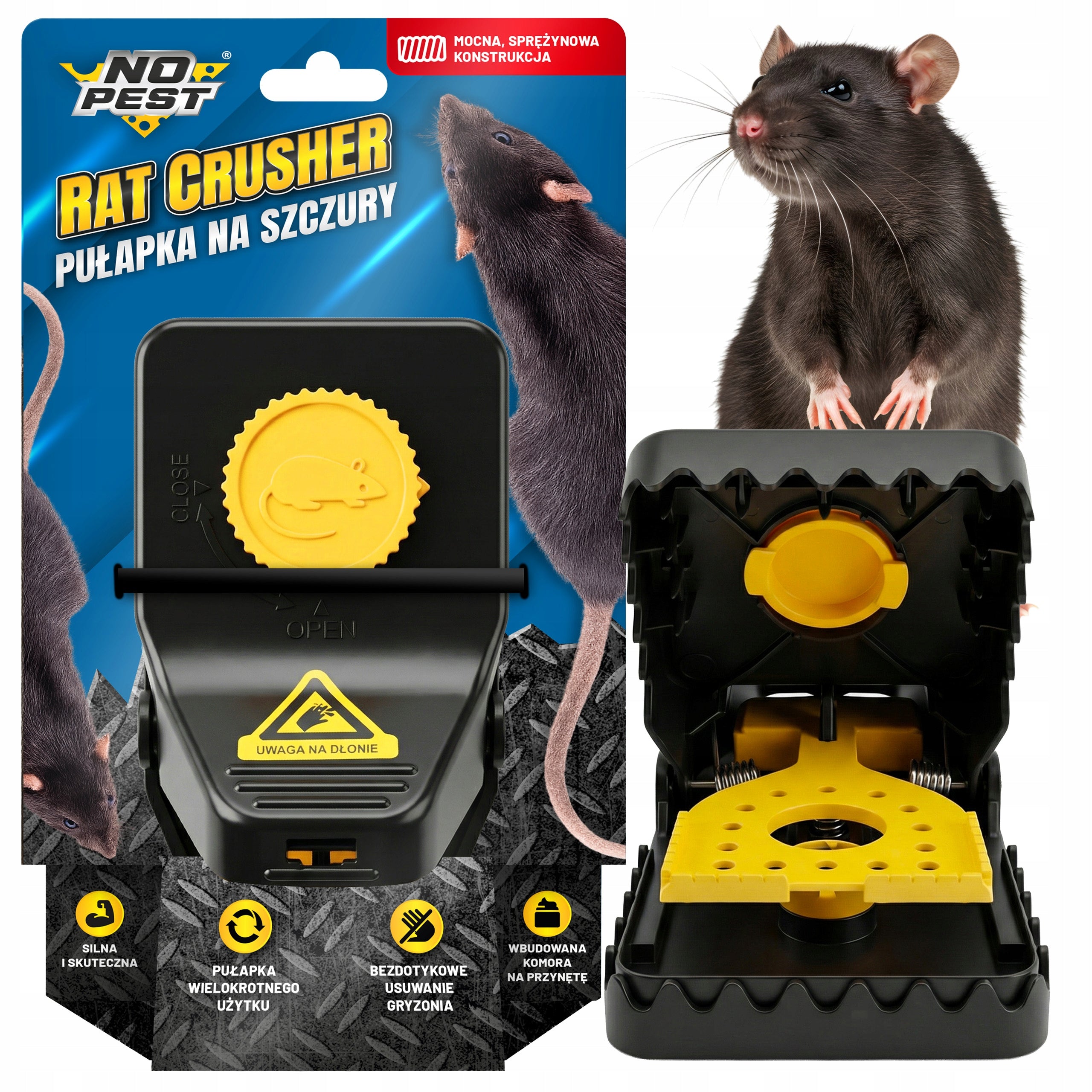 MOUSE RAT TRAP NO PEST MOUSETRAP GUILLOTINE AGAINST RATS