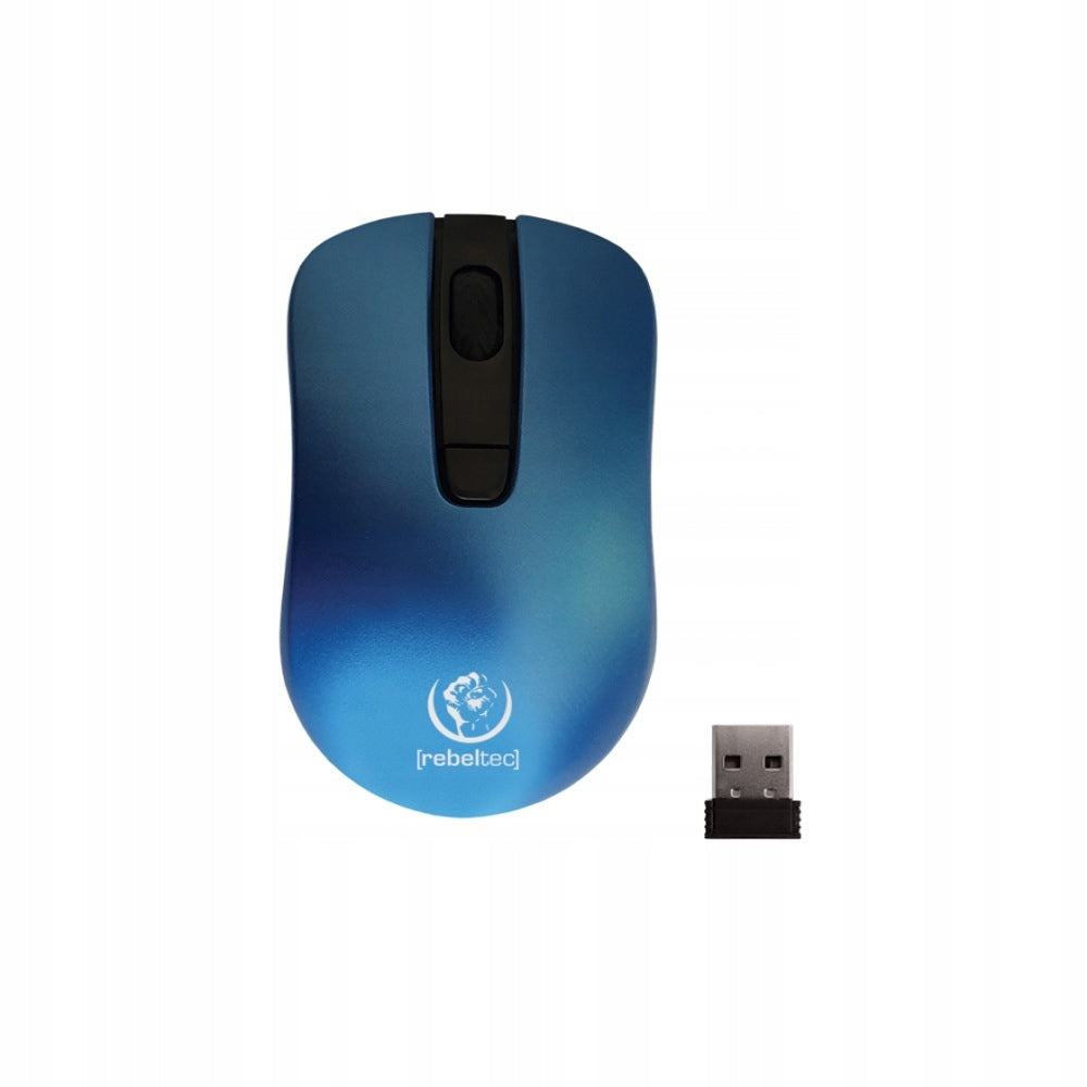 MOUSE REBELTEC STAR BLUE WIRELESS USB Color blue