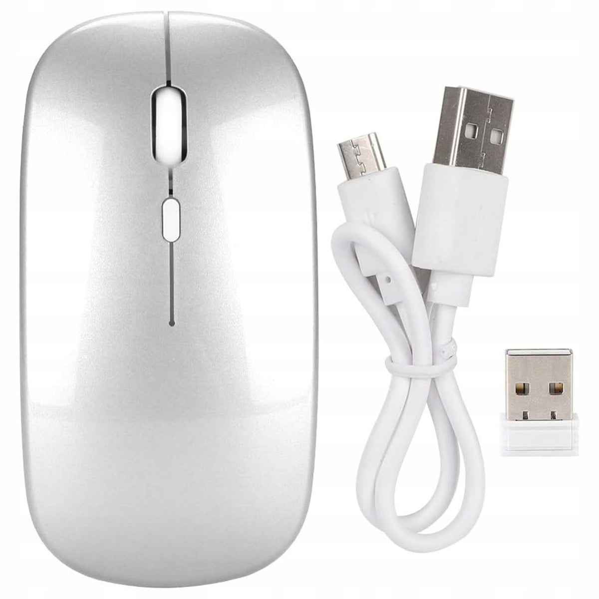 MOUSE WIRELESS COMPUTER MOUSE BATTERY PC LAPTOP WIRELESS SILVER