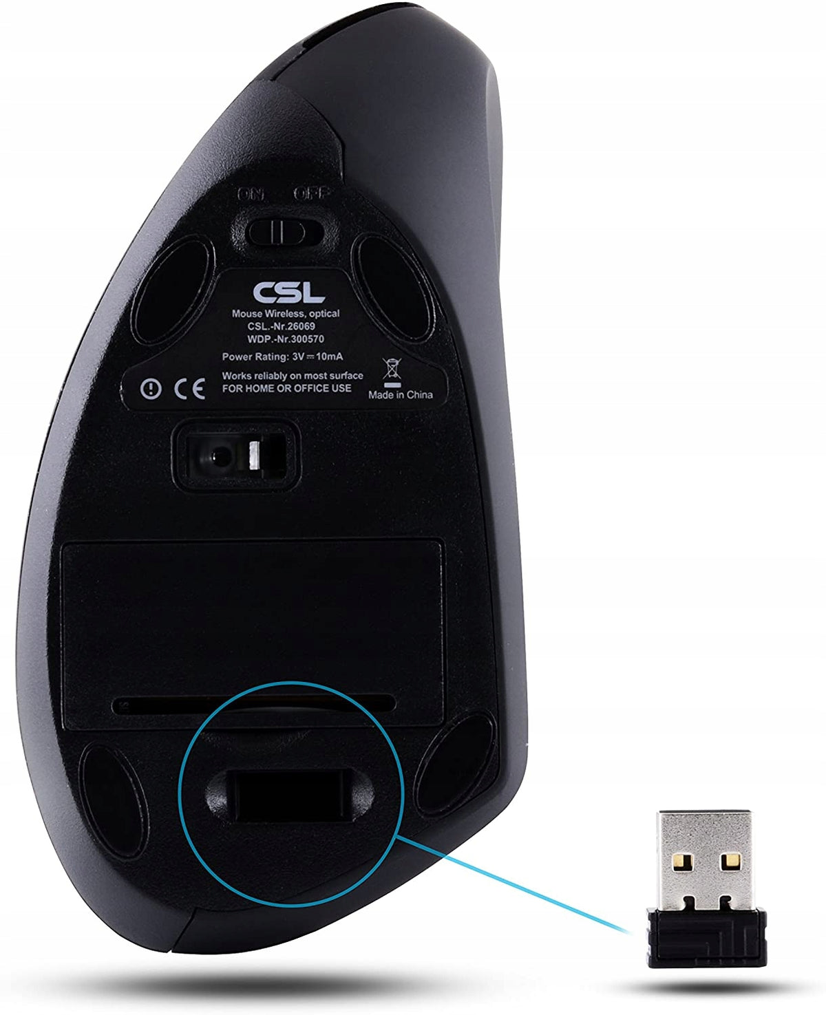 MOUSE WIRELESS ERGONOMIC MOUSE CSL Packaging status original