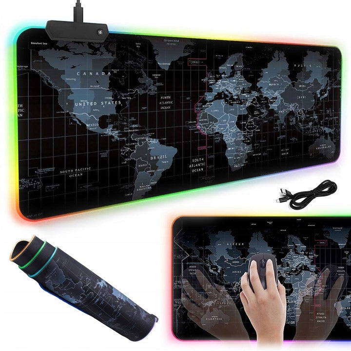 MOUSE WIRELESS GAMING PAD RGB XXL Computer Kit Color black