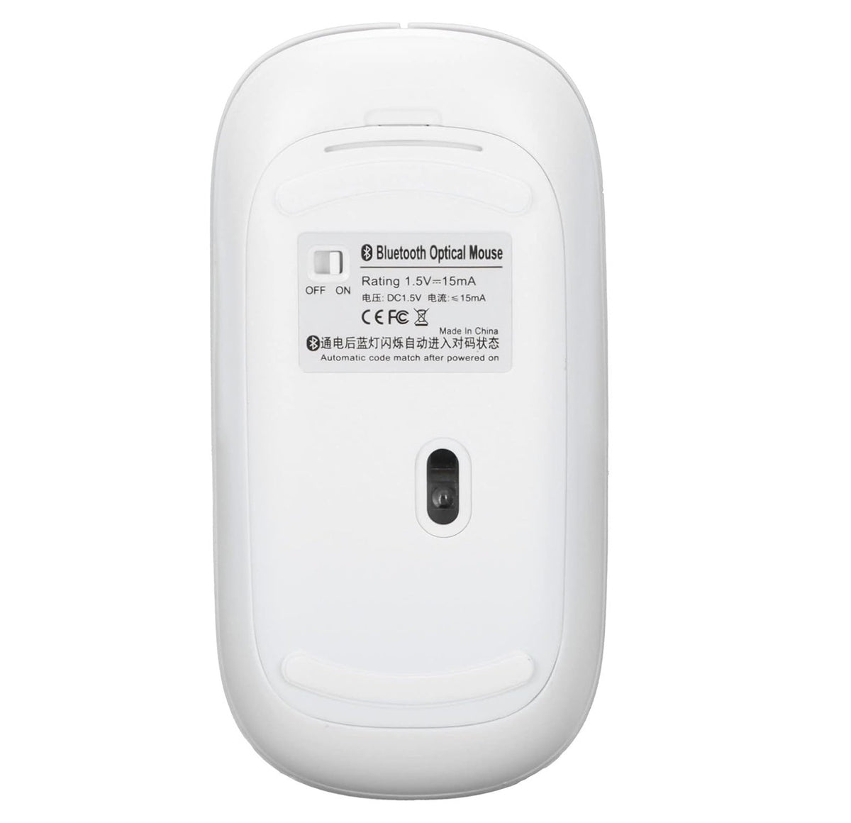 MOUSE WIRELESS MOUSE BT BATTERY OPERATED FOR LAPTOP PC COMPUTER TV WHITE Manufacturer code MYSZ-BEZPRZEWODOWA-BIAŁA-AKUM-ST
