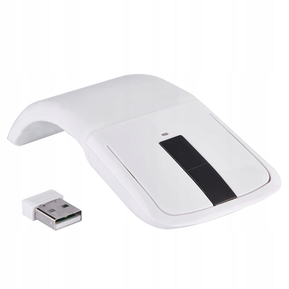 MOUSE WIRELESS MOUSE FOLDABLE USB WHITE