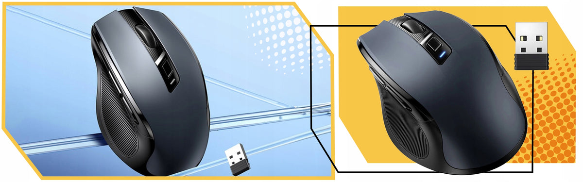MOUSE WIRELESS MOUSE QUIET 4000 DPI 6 BUTTONS FOR GAMING WORK OFFICE Packaging status original