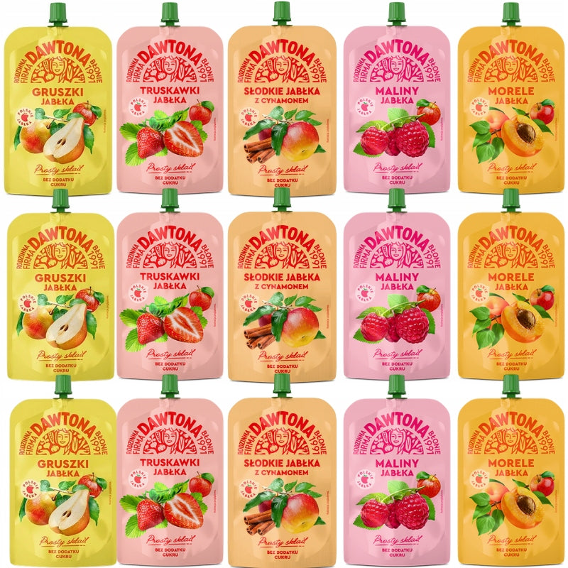 MOUSSE XXL FRUIT DESSERT FOR CHILDREN 180 G 15 PCS MIX DAWTONA