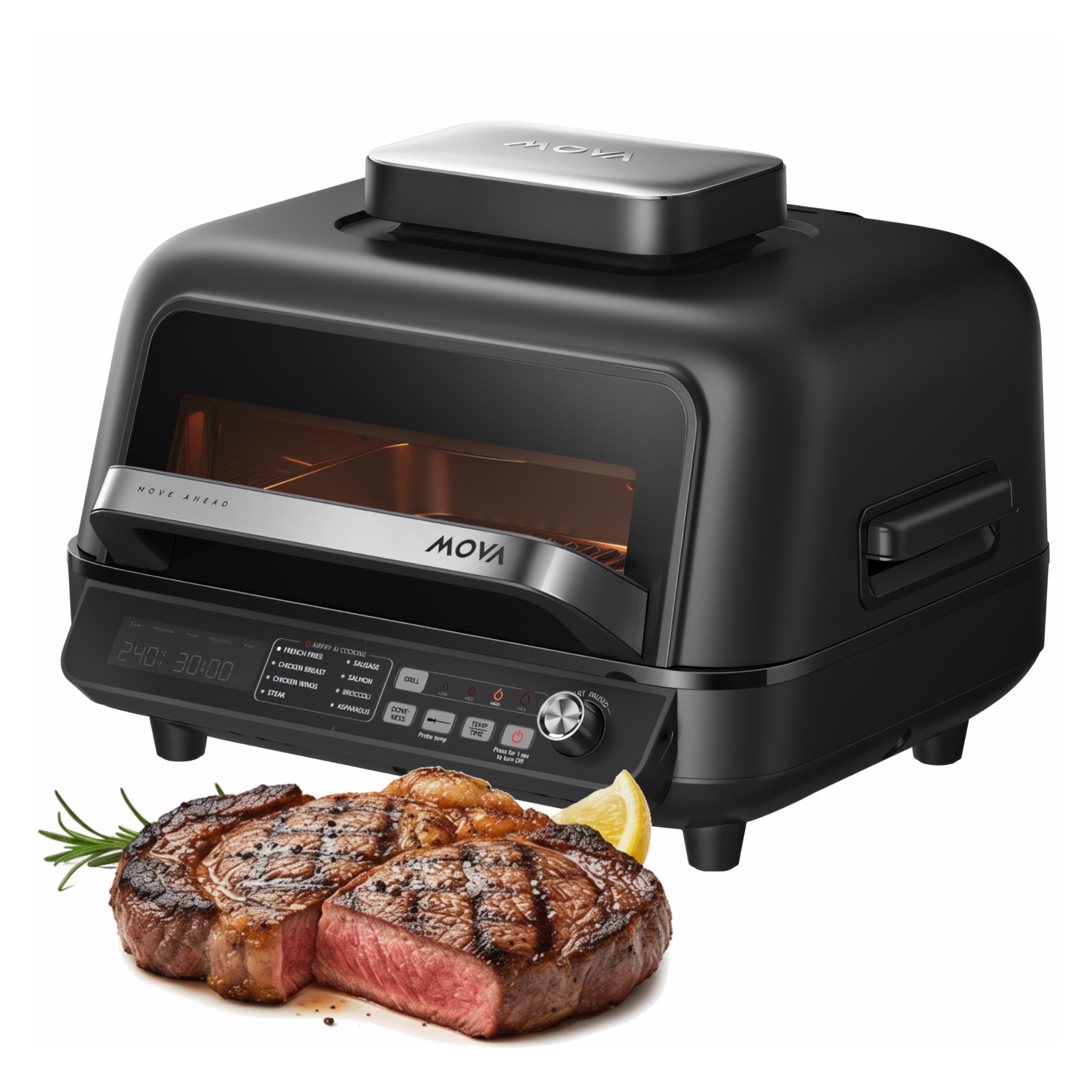 MOVA IG20 Pro Electric Grill 6,5L with AI 5 in 1 Airfryer Temperature Probe