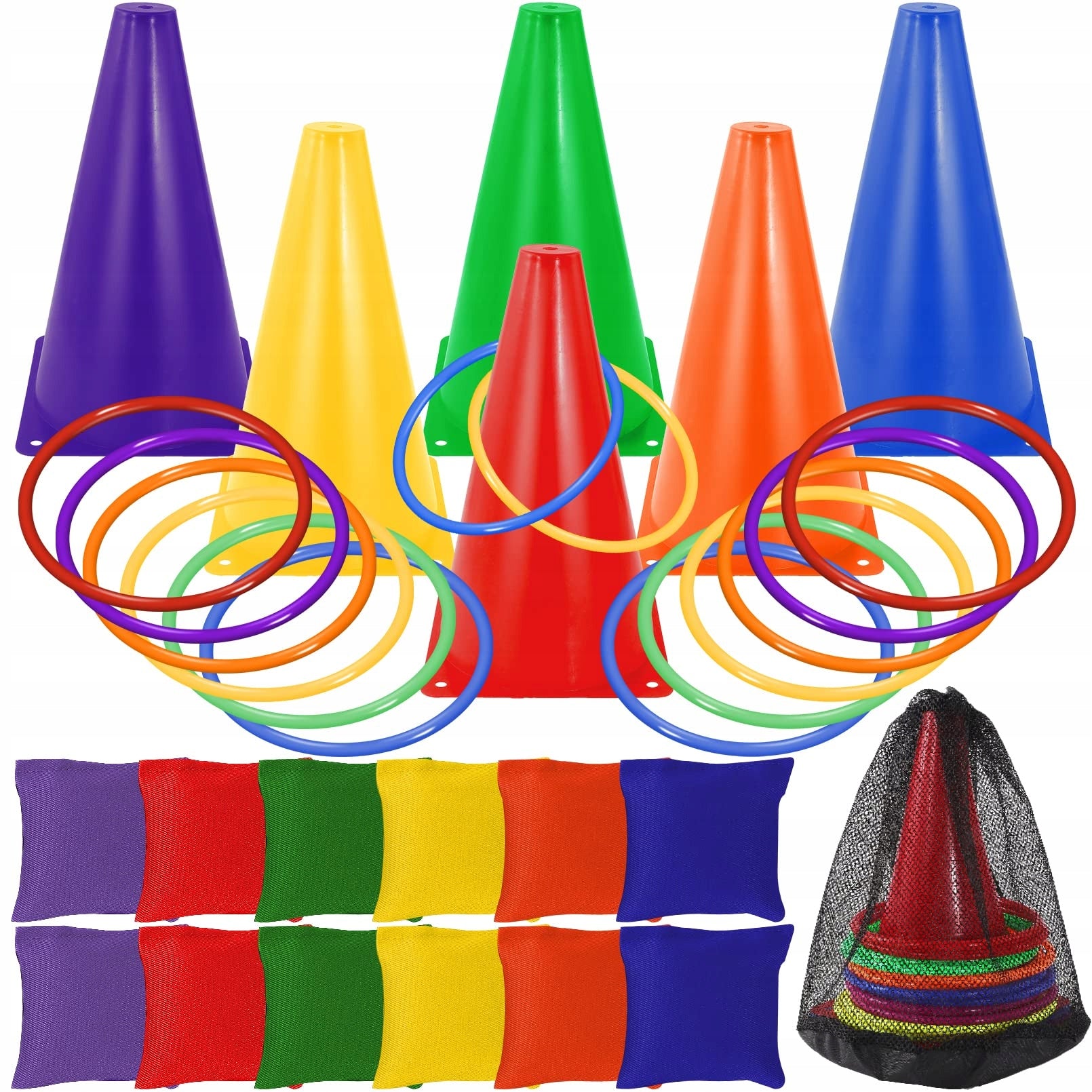 MOVEMENT GAME SET OF TRAINING CONES BEANS HOOPS