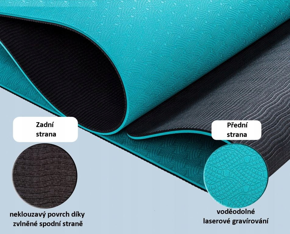 MOVIT Yoga Exercise Mat, 190 x 100 cm, Dark Blue Color blue