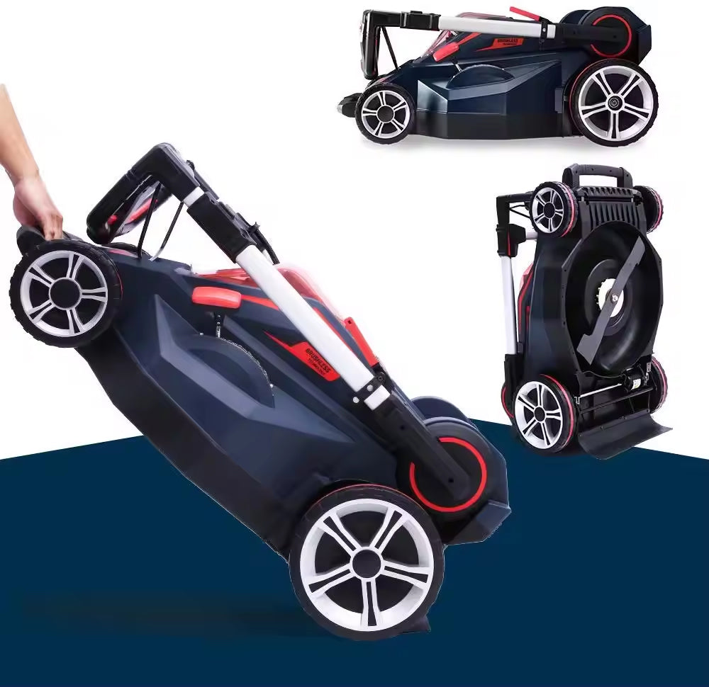 MOWER CORDLESS CHARGER STRONG + AKU 2X FOR GRASS WITH DRIVE SET Model BARDZO MOCNA 5Ah AKU MOCNA Z NAPĘDEM BATERIA