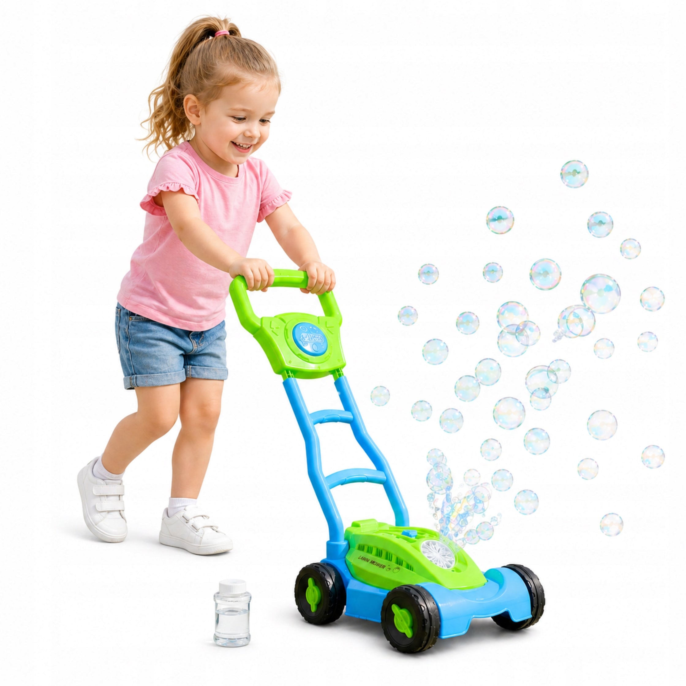 MOWER FOR MAKING SOAP BUBBLES RIDER MACHINE FOR BUBBLES + SOUNDS 3+ Manufacturer code KOSIARKA MASZYNA DO BANIEK ZIELONO-NIEBIESKA