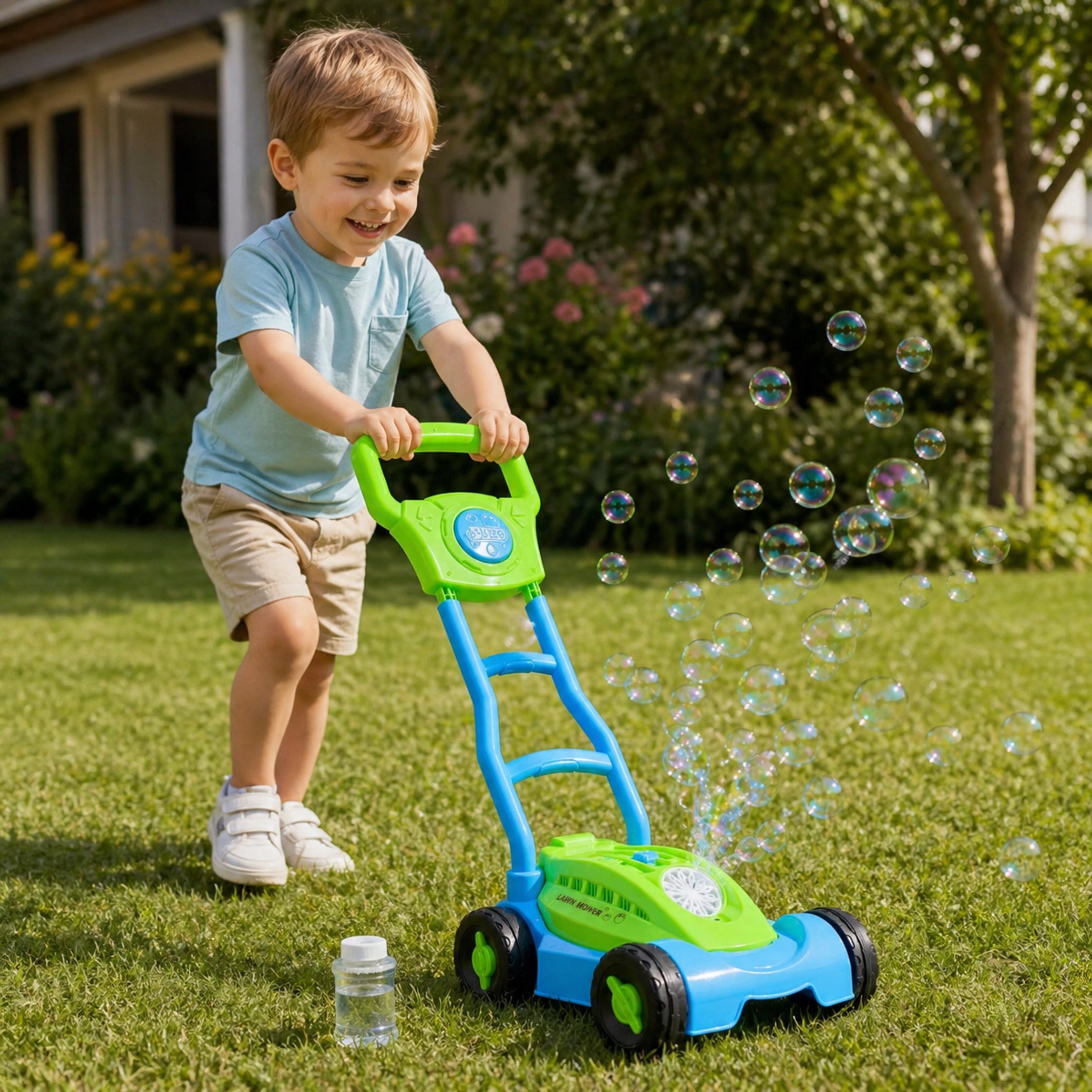 MOWER FOR MAKING SOAP BUBBLES RIDER MACHINE FOR BUBBLES + SOUNDS 3+ Packaging status original