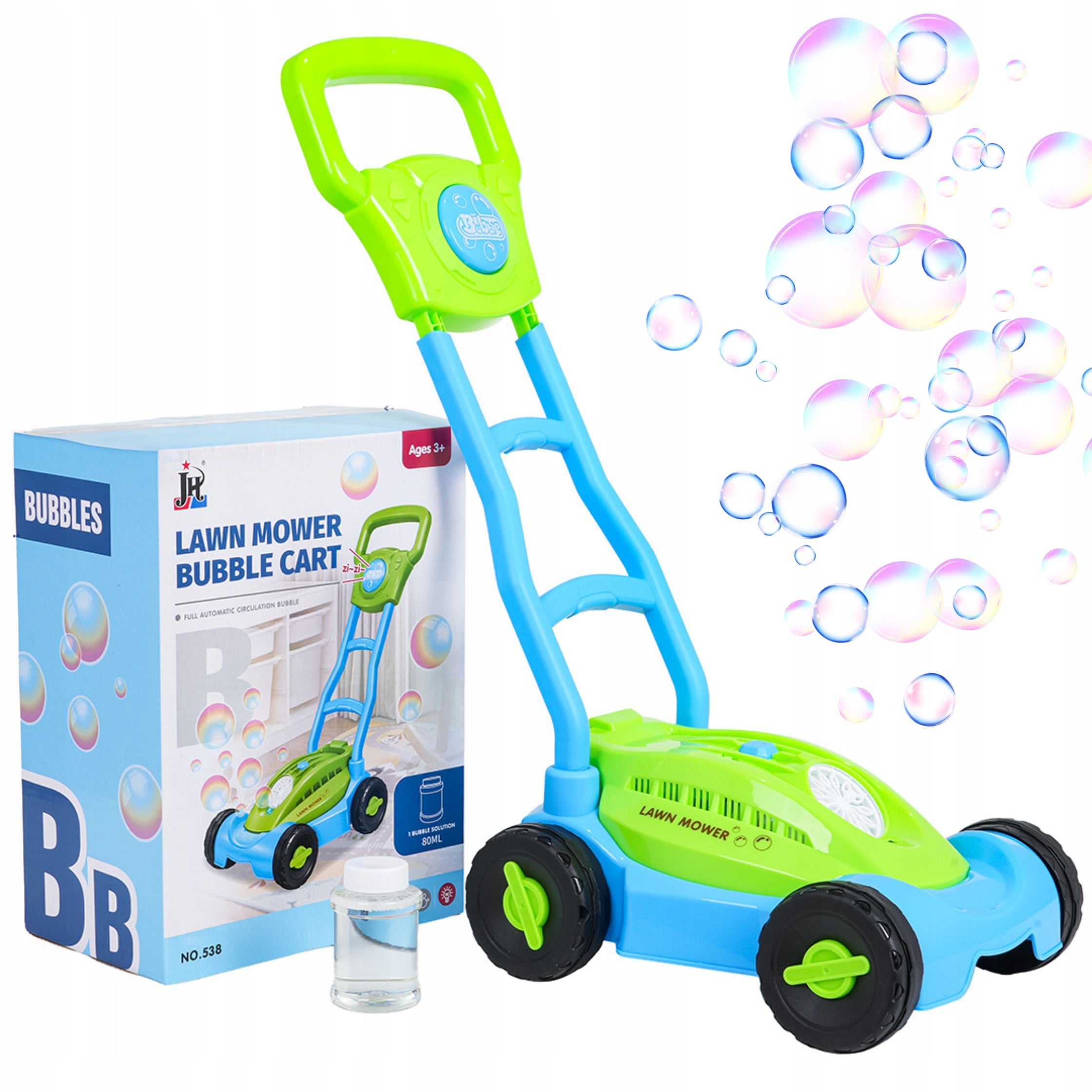 MOWER FOR MAKING SOAP BUBBLES RIDER MACHINE FOR BUBBLES + SOUNDS 3+
