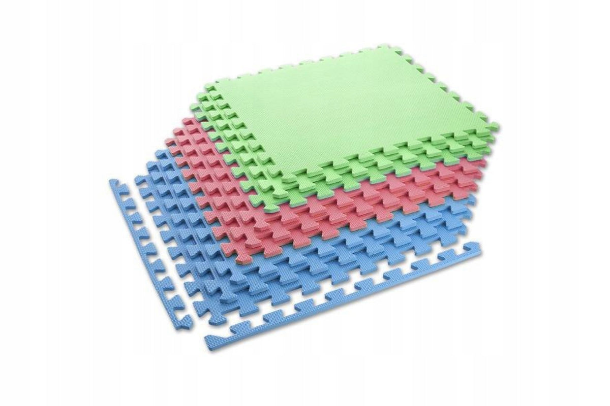 MP10 PUZZLE MAT MULTIPACK GREEN-BLUE-RED 9 ELEMENTS 10MM ONE FITNESS Color multicolor